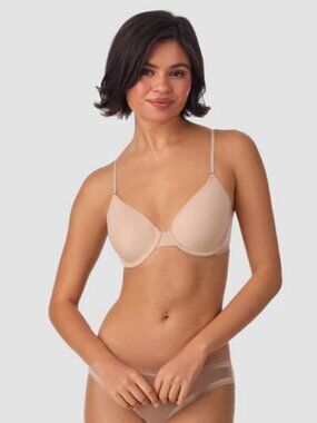 NWT OnGossamer Next to Nothing Micro Wireless Bra Champagne 36A